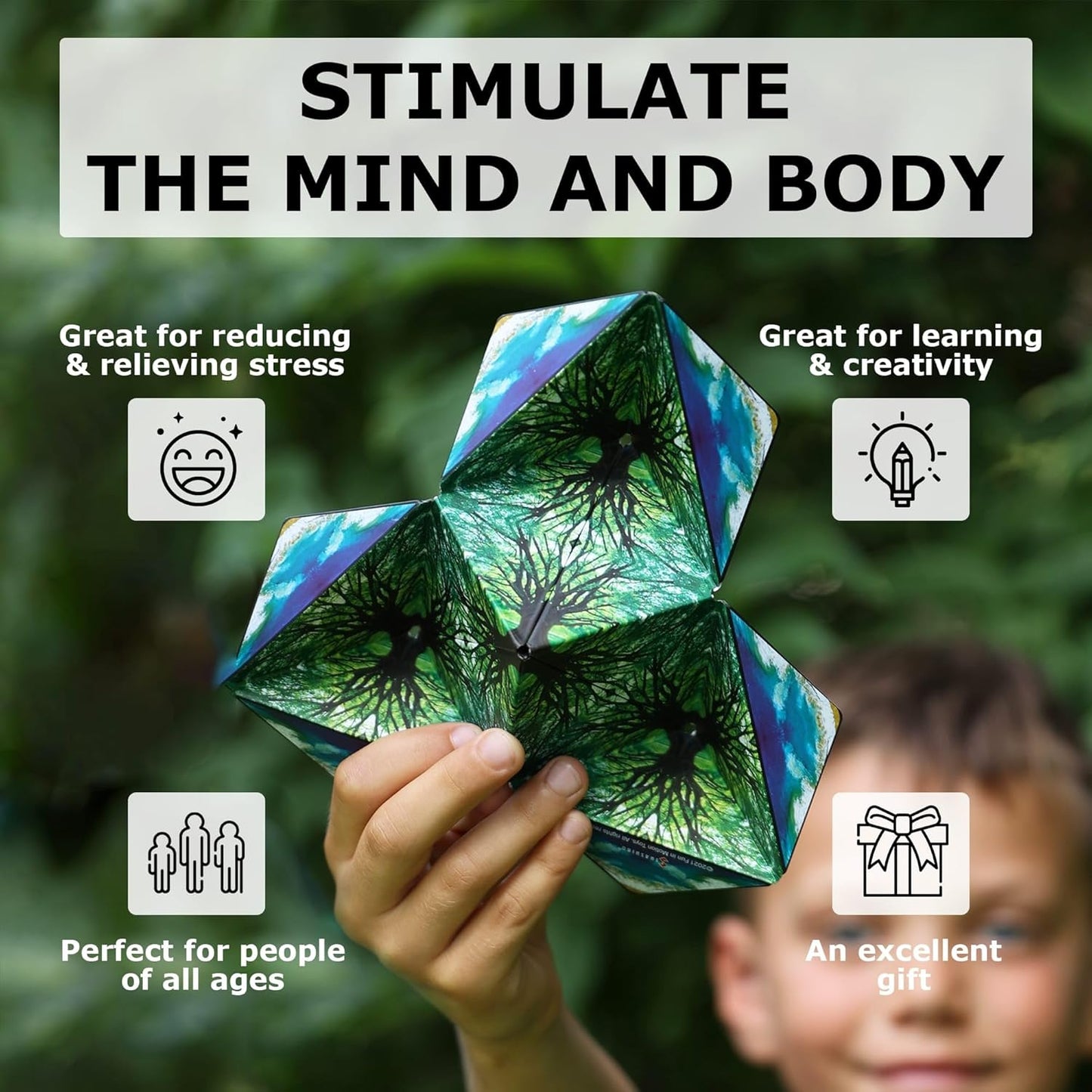 Shashibo Transformer - STEM Magnetic Cube that Transforms into Over 70 Shapes