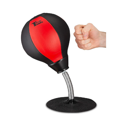Tech Tools Desktop Punching Bag - Suction-Attached, Heavy-Duty Stress Relief Punching Bag