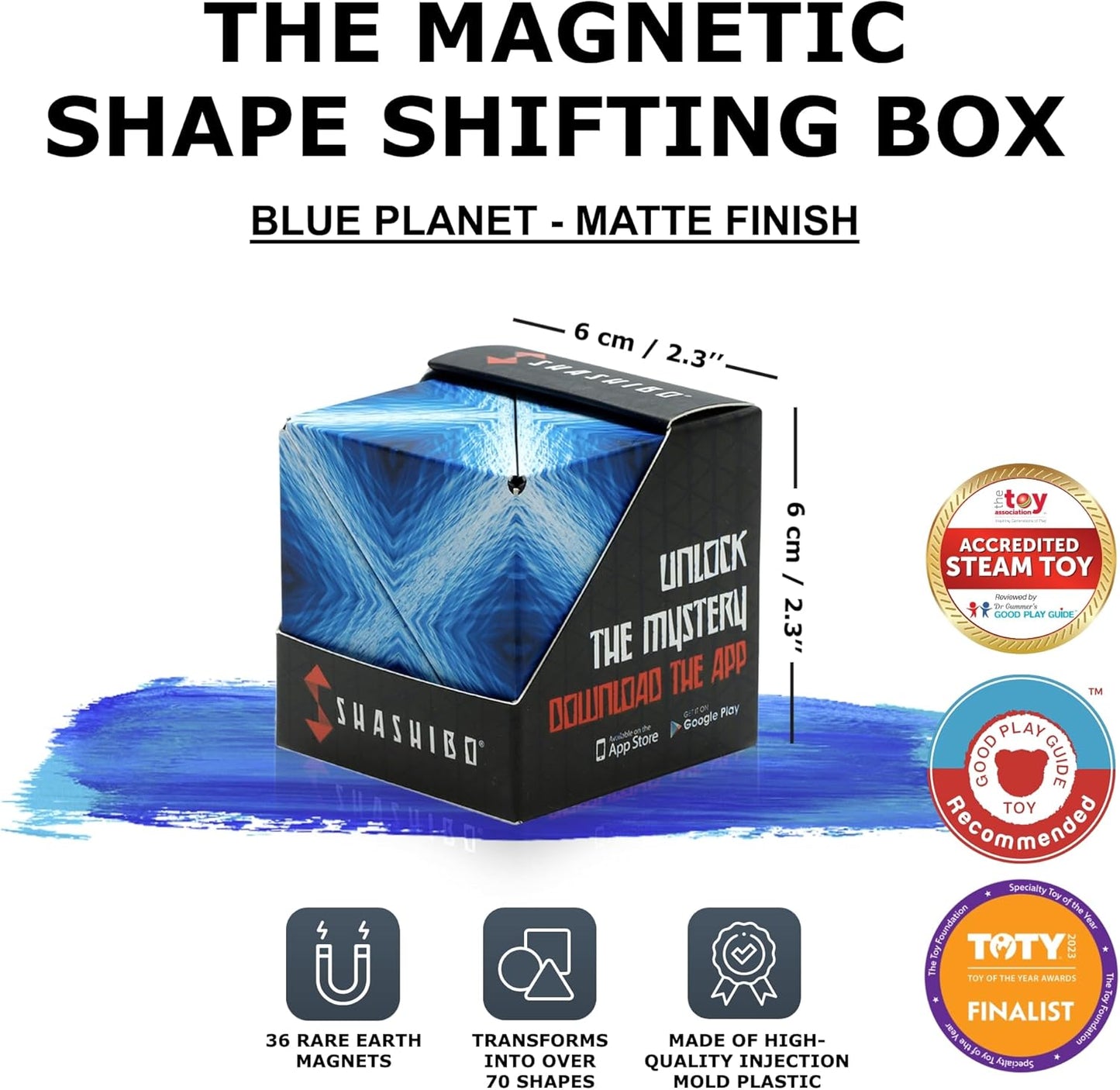 Shashibo Transformer - STEM Magnetic Cube that Transforms into Over 70 Shapes
