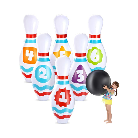 JOYIN Giant Inflatable Bowling Ball Set for Kids and Adults, Children's Educational Motor Skills Toy